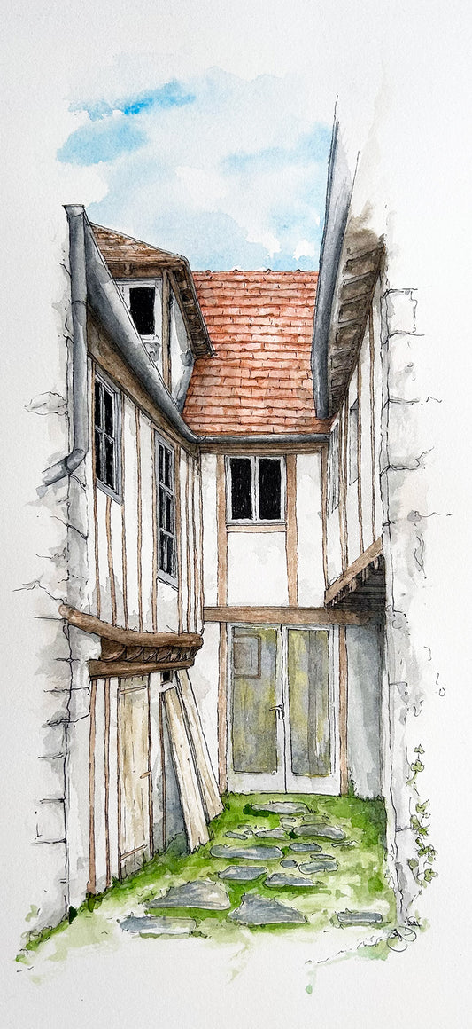 A Commission of Architecture in Watercolour & Ink