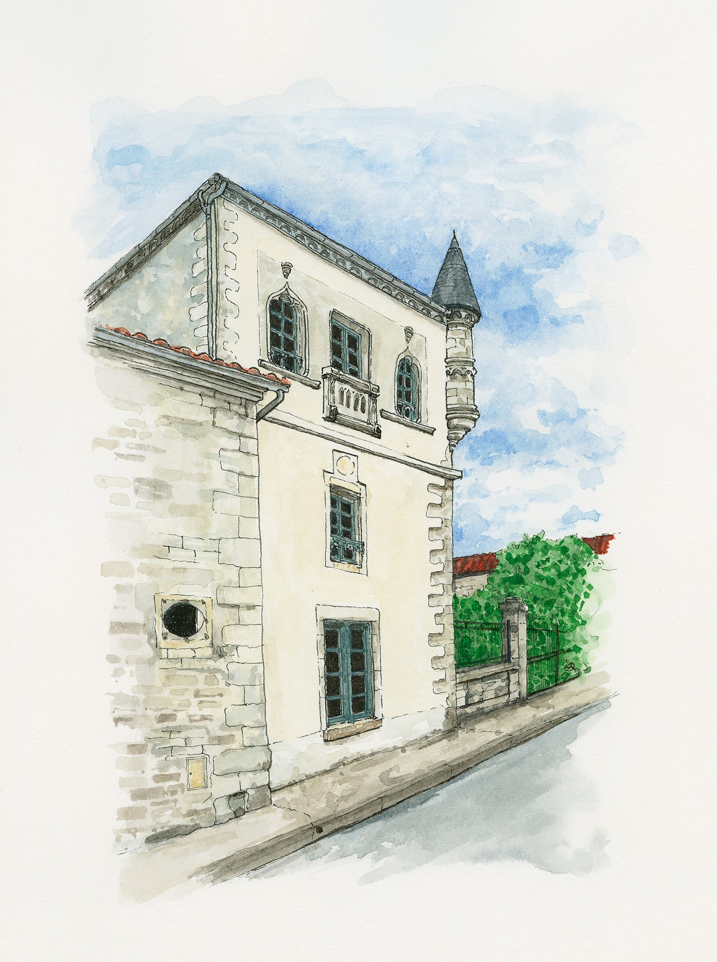 La Maison au 24, Tusson, France, Print