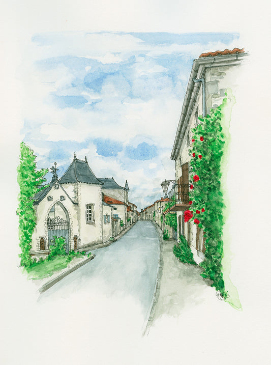 Rte d'Aigre, France, Print