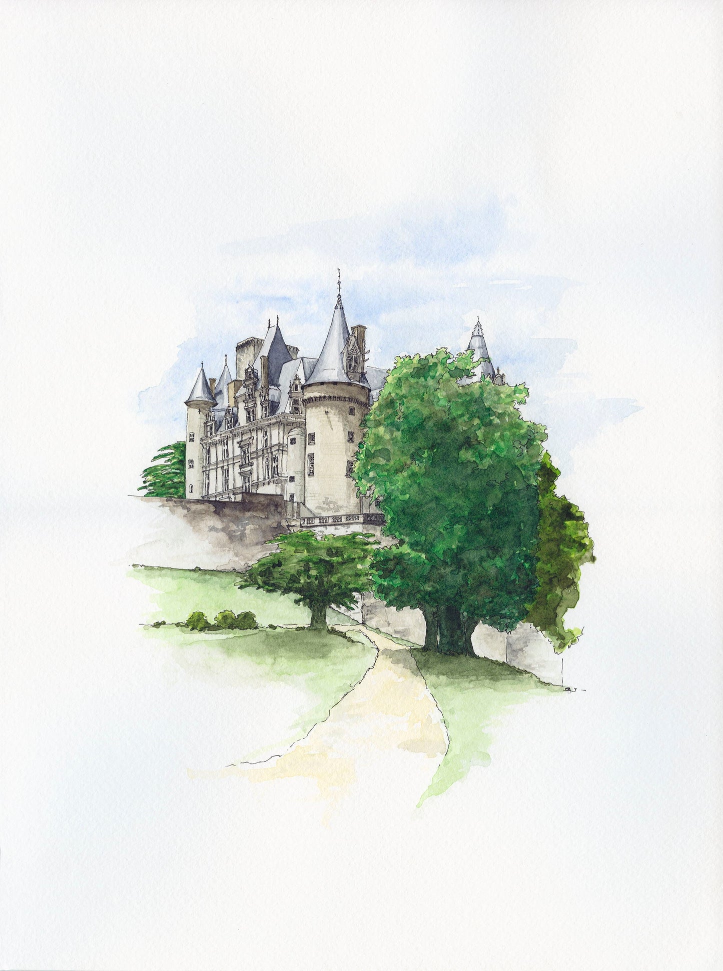 Chateau de La Rochefouchauld, France, Print